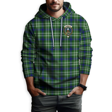 Haliburton Tartan Hoodie with Family Crest Zip Hoodie - Tartan Vibes Clothing