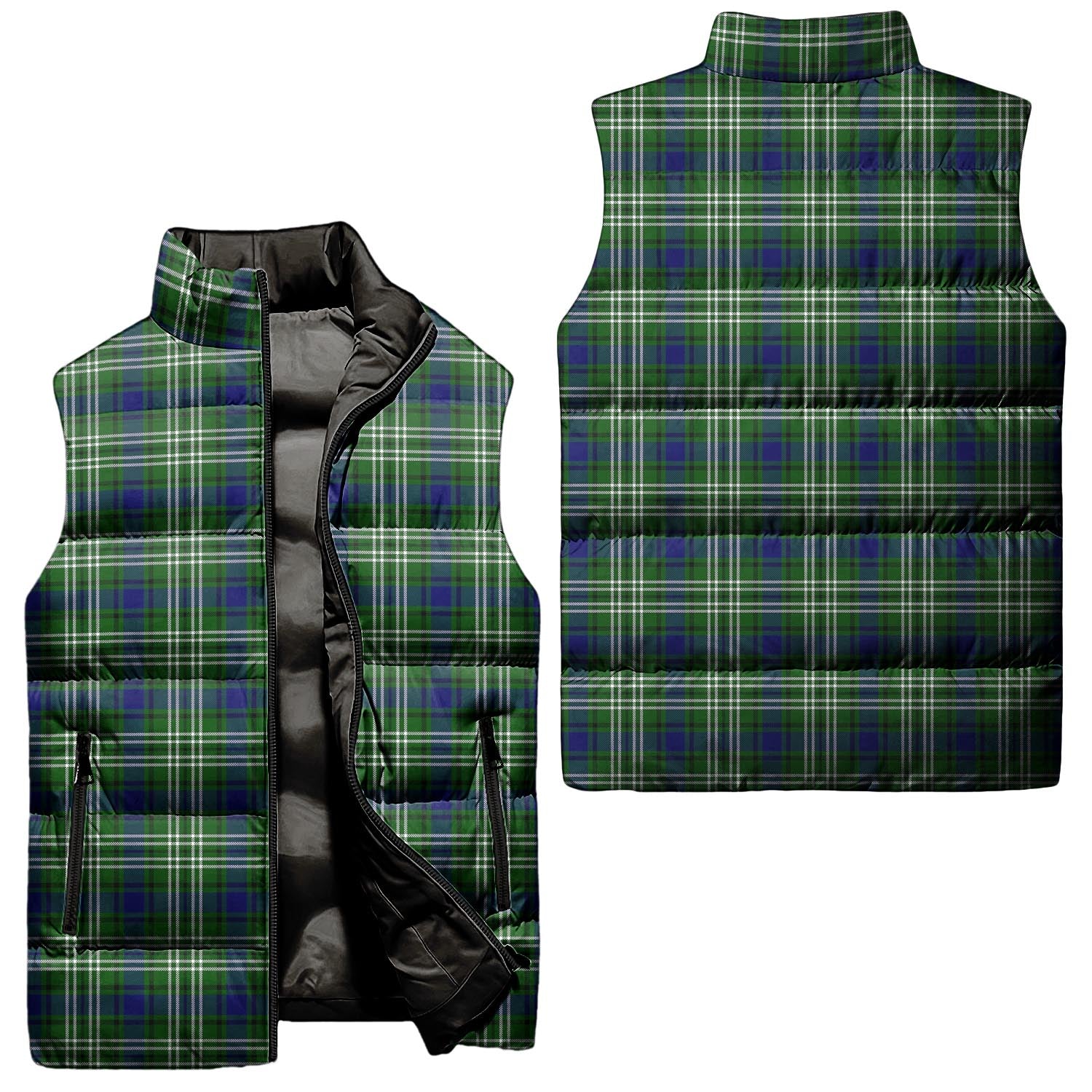 Haliburton Tartan Sleeveless Puffer Jacket Unisex - Tartan Vibes Clothing