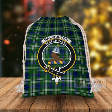 Haliburton Tartan Christmas Santa's Bag with Family Crest - Tartan Vibes Clothing