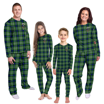 Haliburton Tartan Pajamas Family Set with Family Crest Kid - Tartan Vibes Clothing