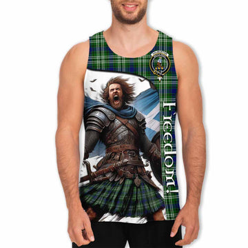Haliburton Crest Tartan Men's Tank Top Inspired by the Freedom of Scottish Warrior Men - Tartan Vibes Clothing