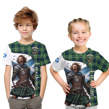 Haliburton Crest Tartan Kid T-Shirt Inspired by the Freedom of Scottish Warrior Youth XL Size14 - Tartan Vibes Clothing