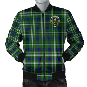 Haliburton Tartan Bomber Jacket with Family Crest Unisex - Tartan Vibes Clothing