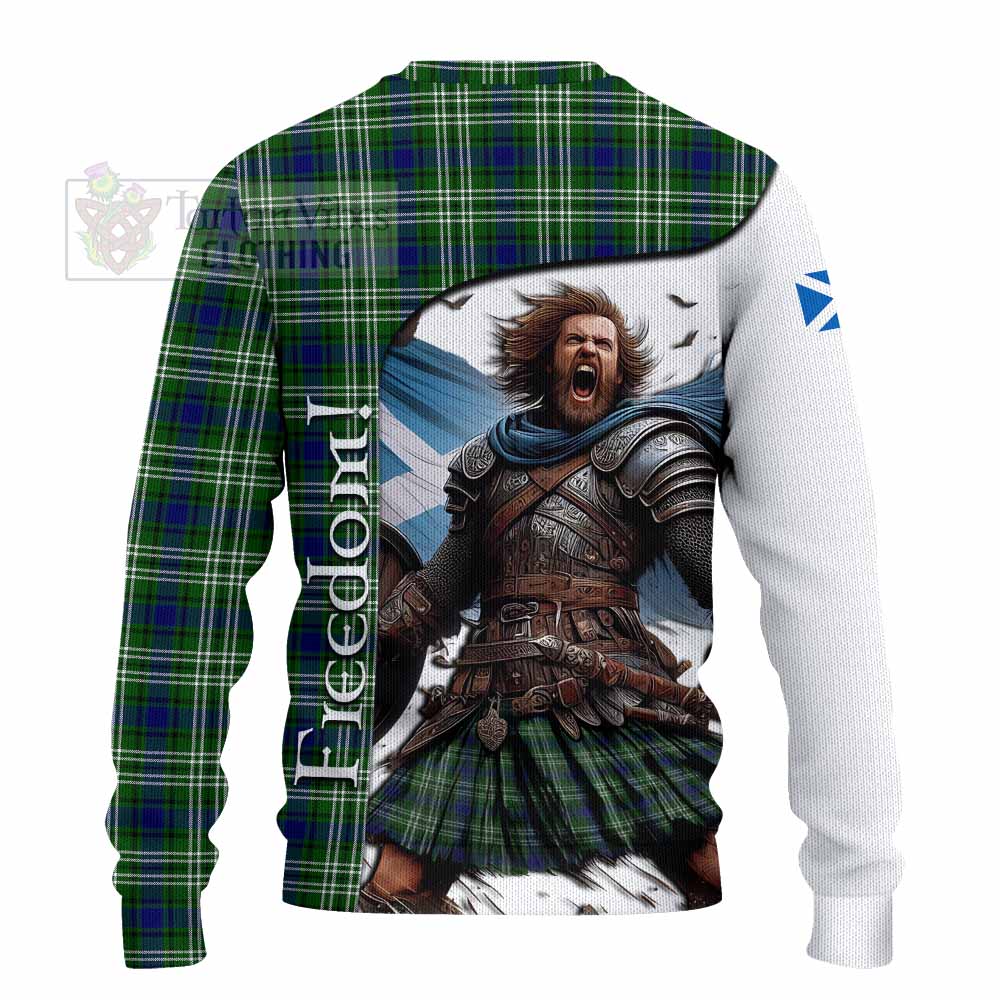 Haliburton Crest Tartan Knitted Sweater Inspired by the Freedom of Scottish Warrior - Tartan Vibes Clothing