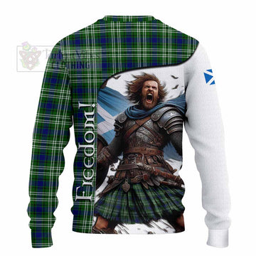 Haliburton Crest Tartan Knitted Sweater Inspired by the Freedom of Scottish Warrior - Tartan Vibes Clothing