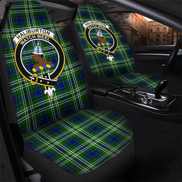 Haliburton Tartan Car Seat Cover with Family Crest
