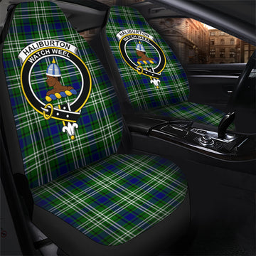 Haliburton Tartan Car Seat Cover with Family Crest - Tartan Vibes Clothing