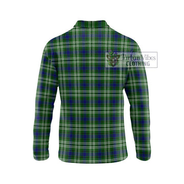 Haliburton Tartan Long Sleeve Polo Shirt with Family Crest DNA In Me Style - Tartan Vibes Clothing