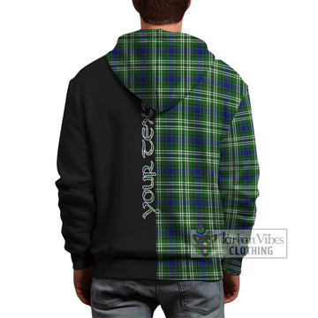 Haliburton Tartan Hoodie with Family Crest and Half Of Me Style - Tartan Vibes Clothing