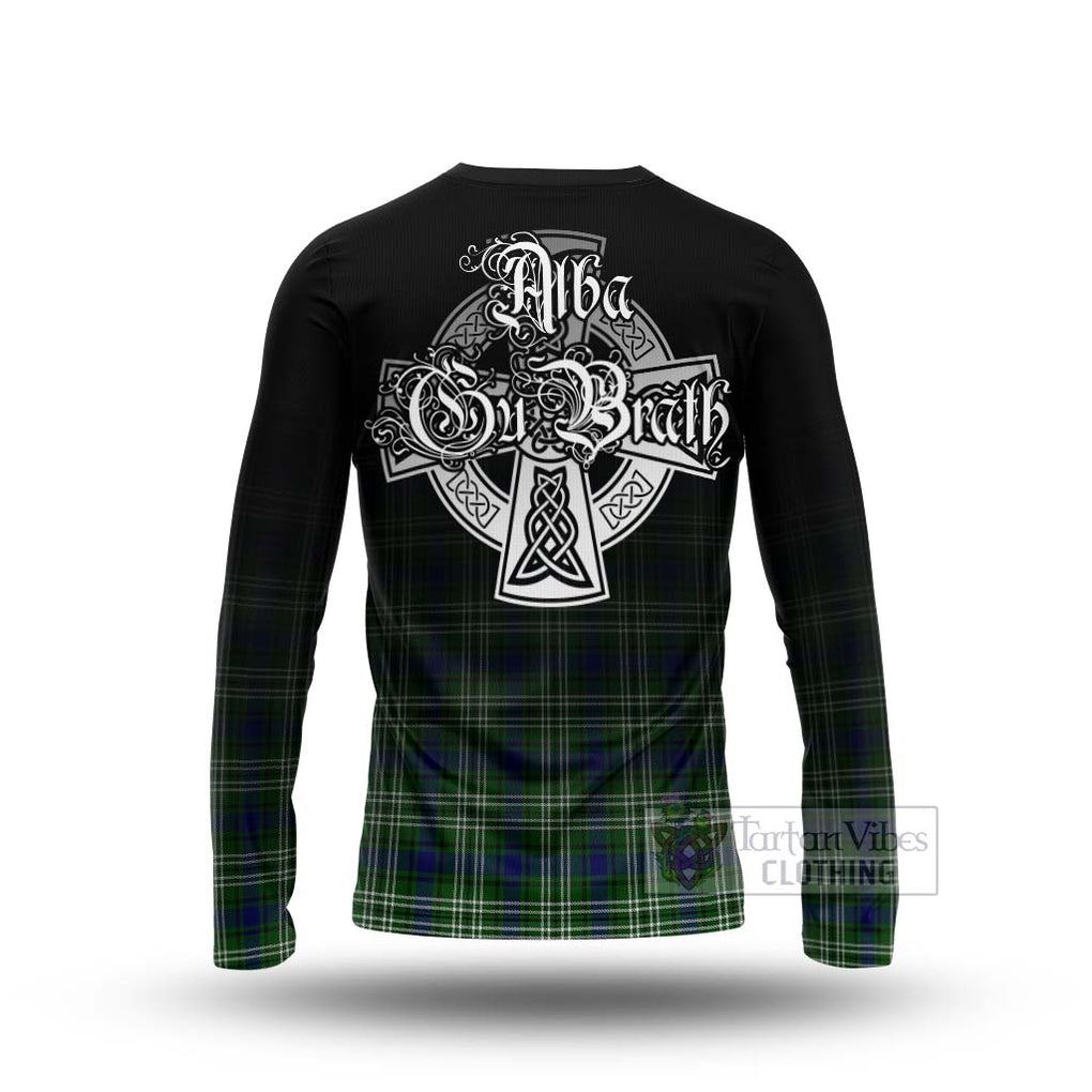 Haliburton Tartan Long Sleeve T-Shirt Featuring Alba Gu Brath Family Crest Celtic Inspired - Tartan Vibes Clothing