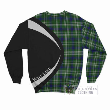 Haliburton Tartan Sweatshirt with Family Crest Circle Style - Tartan Vibes Clothing