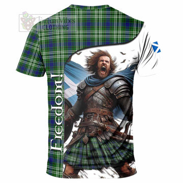Haliburton Crest Tartan T-Shirt Inspired by the Freedom of Scottish Warrior - Tartan Vibes Clothing