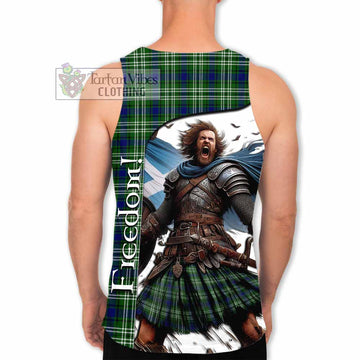 Haliburton Crest Tartan Men's Tank Top Inspired by the Freedom of Scottish Warrior - Tartan Vibes Clothing