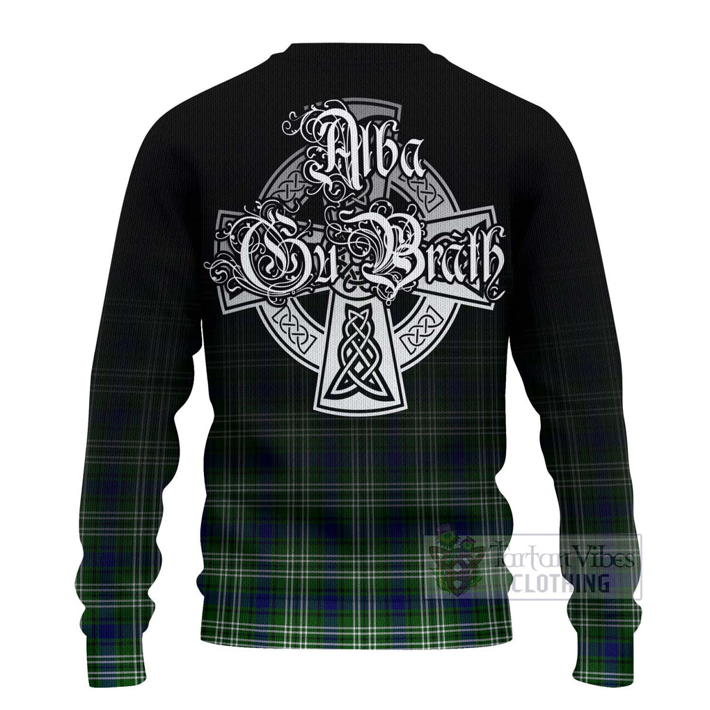 Haliburton Tartan Ugly Sweater Featuring Alba Gu Brath Family Crest Celtic Inspired - Tartan Vibes Clothing