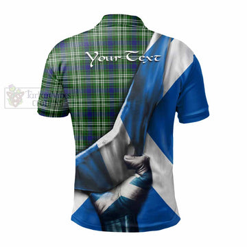 Haliburton Tartan Polo Shirt with Family Crest Scotland Patriotic Style - Tartan Vibes Clothing