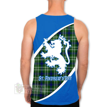 Haliburton Family Crest Tartan Men's Tank Top Celebrate Saint Andrew's Day in Style - Tartan Vibes Clothing
