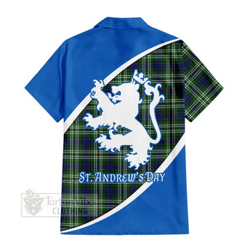 Haliburton Family Crest Tartan Hawaiian Shirt Celebrate Saint Andrew's Day in Style - Tartan Vibes Clothing