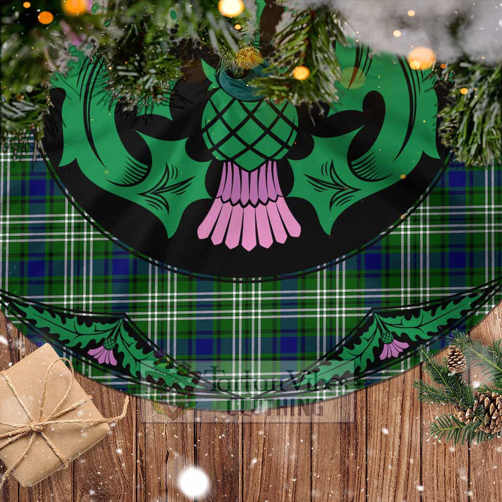 Haliburton Tartan Christmas Tree Skirt Scottish Thistle Style - Tartan Vibes Clothing