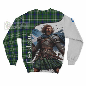 Haliburton Crest Tartan Sweatshirt Inspired by the Freedom of Scottish Warrior - Tartan Vibes Clothing