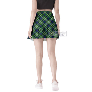Haliburton Tartan Women's Plated Mini Skirt Cross Style - Tartan Vibes Clothing