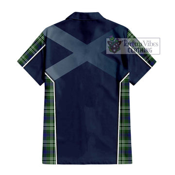 Haliburton Tartan Hawaiian Shirt with Family Crest and Lion Rampant Vibes Sport Style - Tartan Vibes Clothing