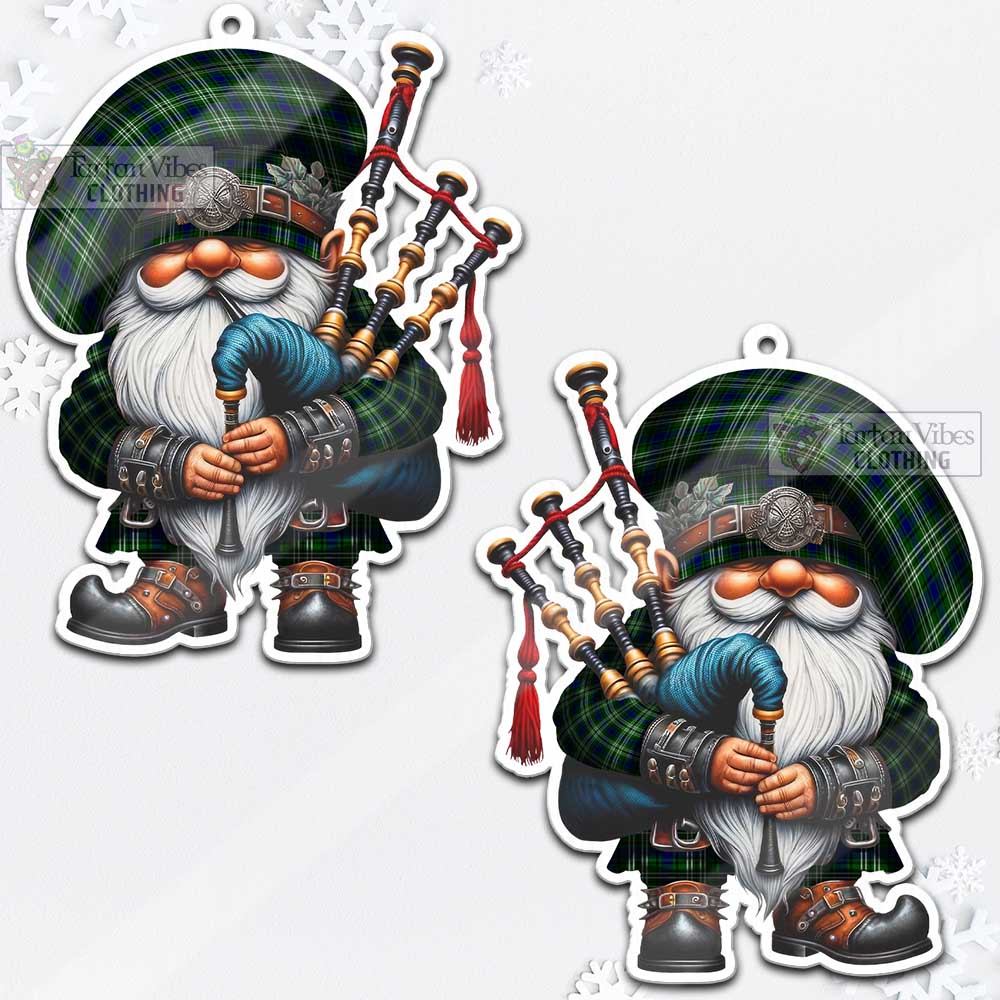 Haliburton Tartan Bagpiper Gnome Christmas Ornament - Tartan Vibes Clothing