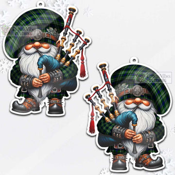 Haliburton Tartan Bagpiper Gnome Christmas Ornament - Tartan Vibes Clothing