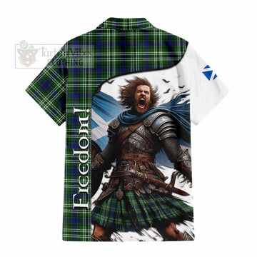 Haliburton Crest Tartan Hawaiian Shirt Inspired by the Freedom of Scottish Warrior - Tartan Vibes Clothing