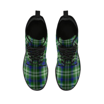Haliburton Tartan Leather Boots - Tartan Vibes Clothing