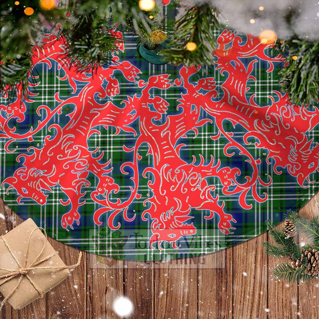 Haliburton Tartan Christmas Tree Skirt Lion Rampant Style - Tartan Vibes Clothing