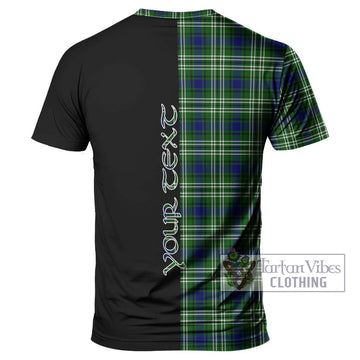 Haliburton Tartan T-Shirt with Family Crest and Half Of Me Style - Tartan Vibes Clothing