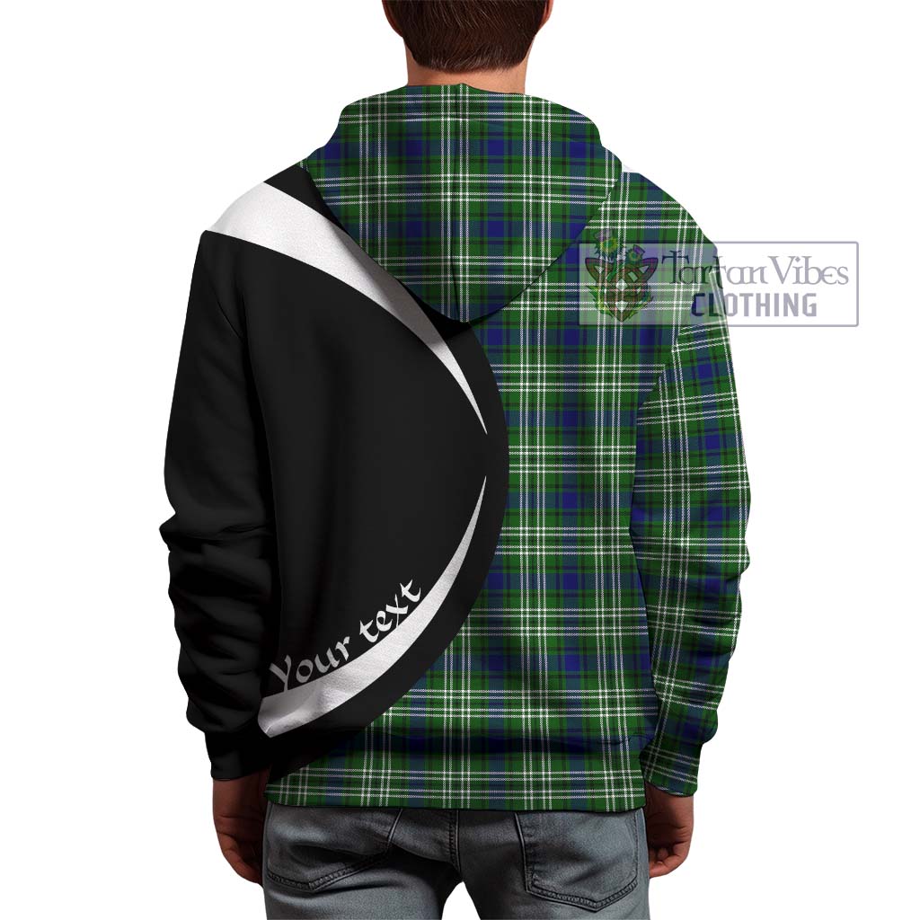Haliburton Tartan Hoodie with Family Crest Circle Style - Tartan Vibes Clothing