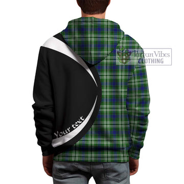 Haliburton Tartan Hoodie with Family Crest Circle Style - Tartan Vibes Clothing