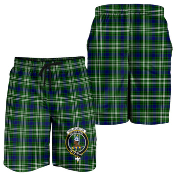 Haliburton Tartan Mens Shorts with Family Crest - Tartan Vibes Clothing