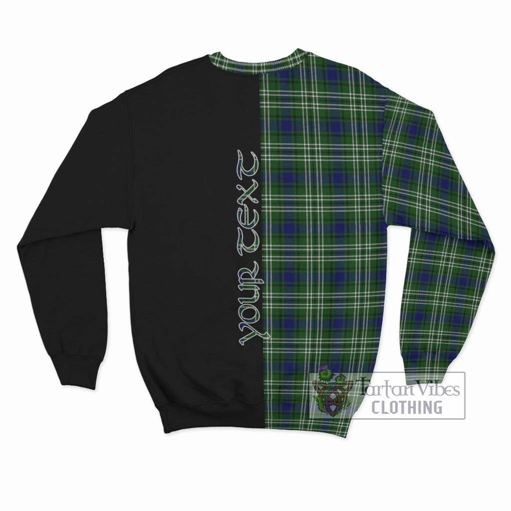 Haliburton Tartan Sweatshirt with Family Crest and Half Of Me Style - Tartan Vibes Clothing