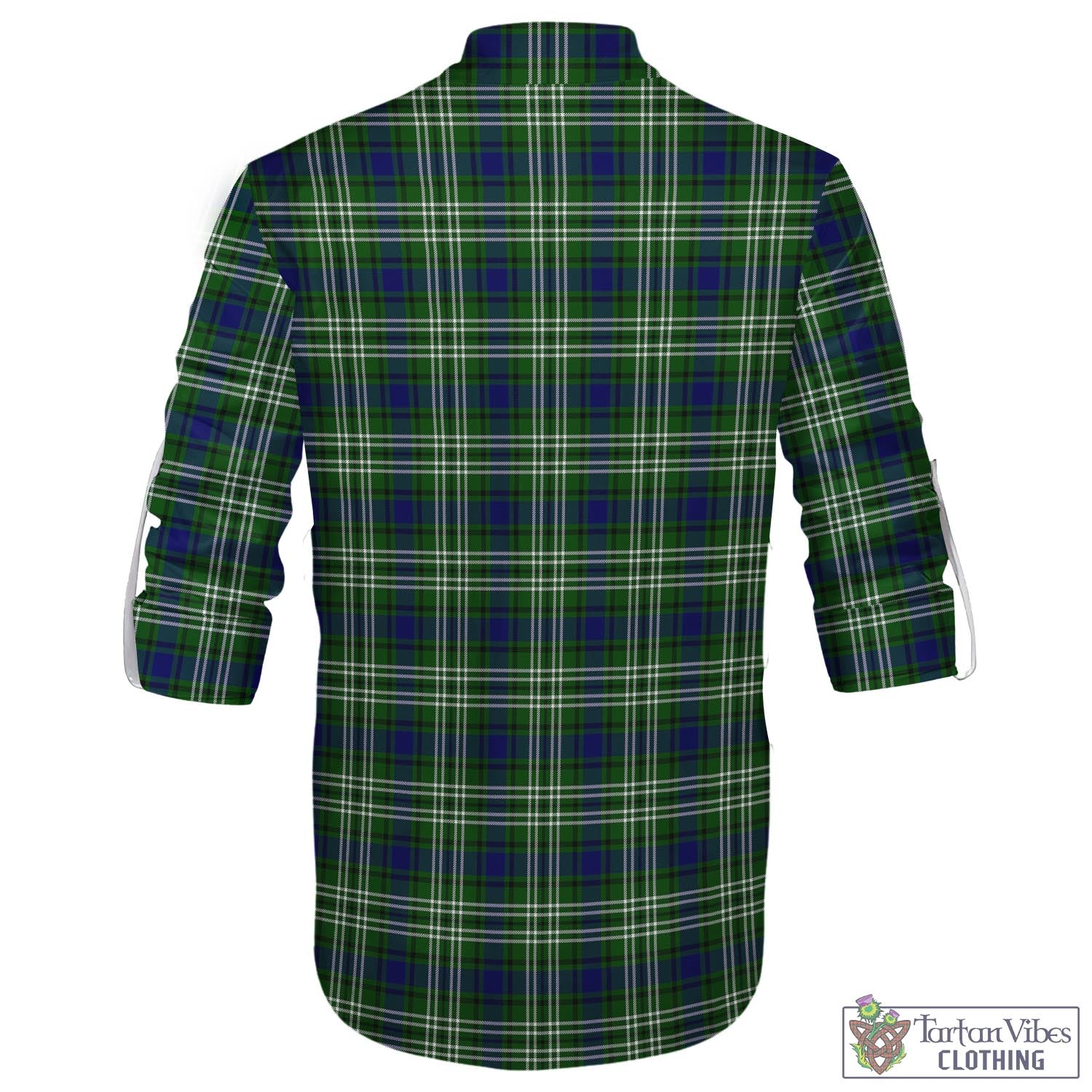 Haliburton Tartan Men's Scottish Traditional Jacobite Ghillie Kilt Shirt - Tartan Vibes Clothing