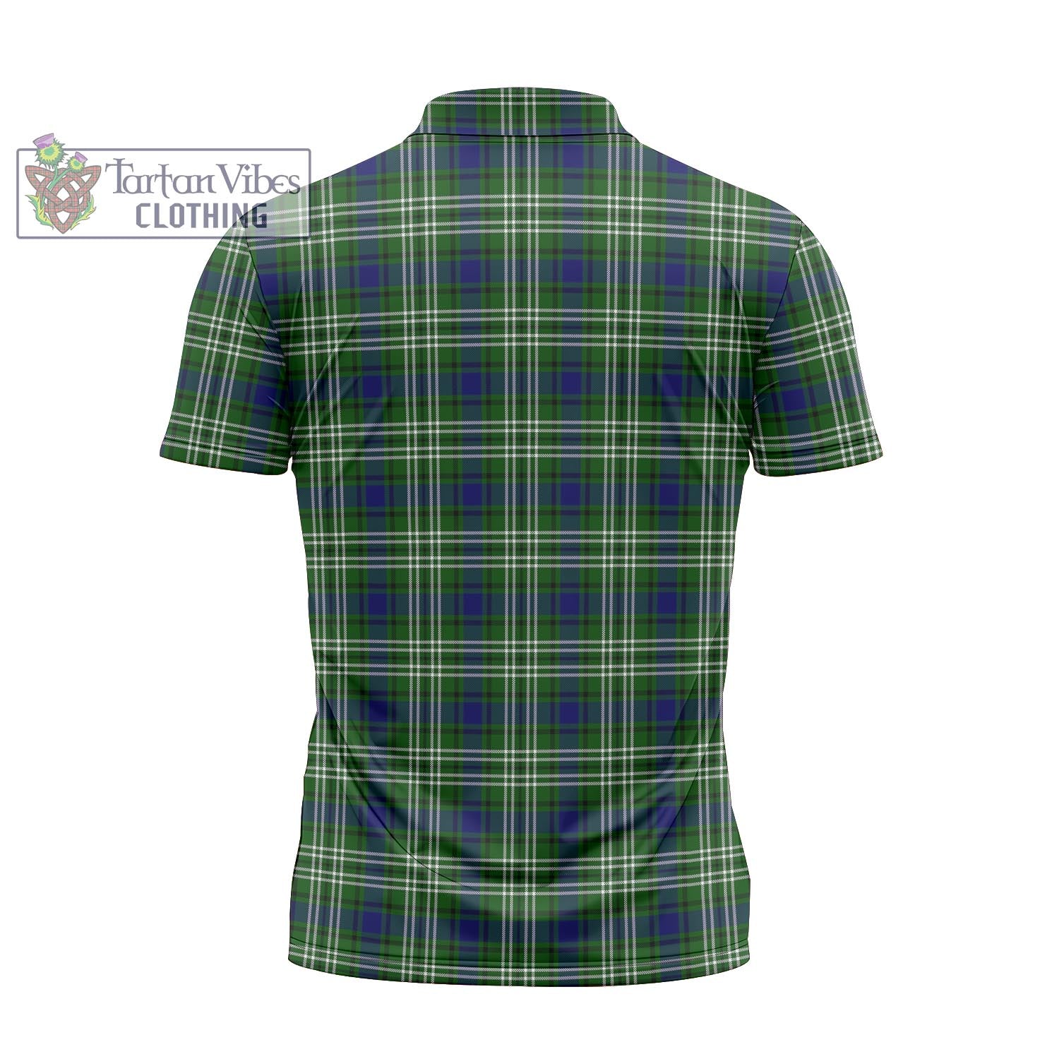 Haliburton Tartan Zipper Polo Shirt with Family Crest - Tartan Vibes Clothing