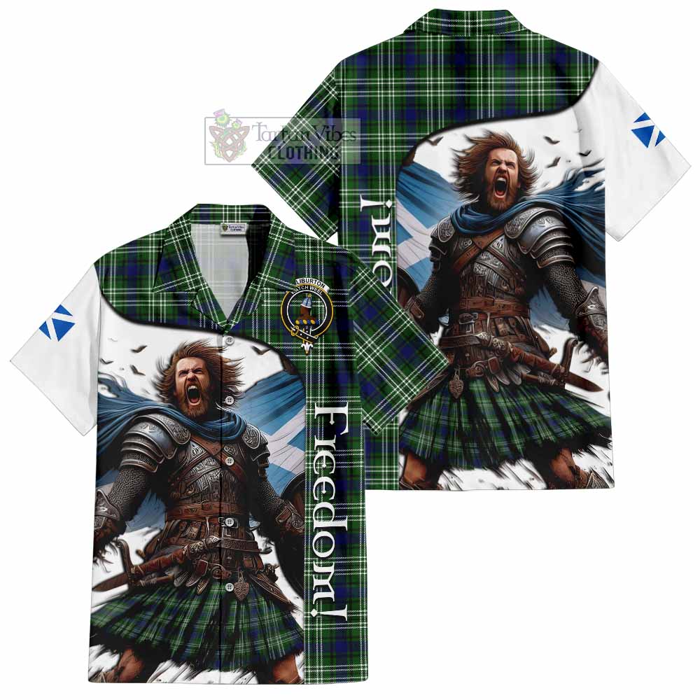 Haliburton Crest Tartan Hawaiian Shirt Inspired by the Freedom of Scottish Warrior - Tartan Vibes Clothing