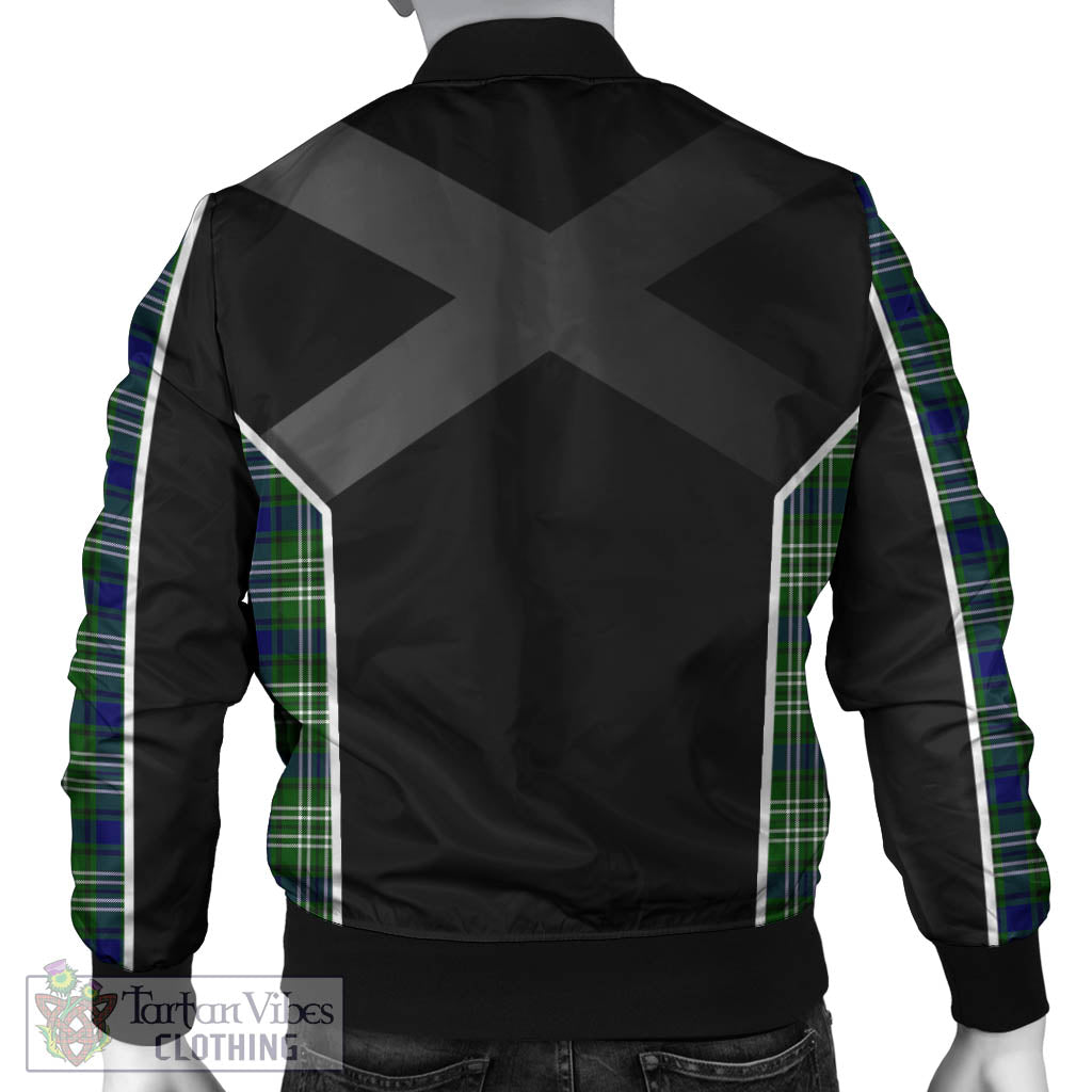 Haliburton Tartan Bomber Jacket with Family Crest and Scottish Thistle Vibes Sport Style - Tartan Vibes Clothing
