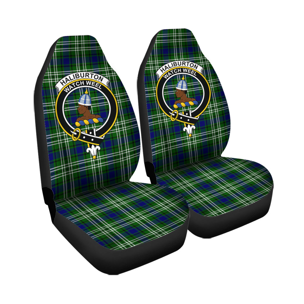 Haliburton Tartan Car Seat Cover with Family Crest - Tartan Vibes Clothing