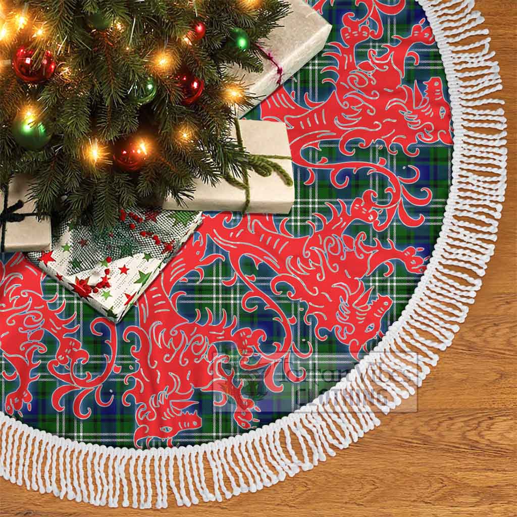 Haliburton Tartan Christmas Tree Skirt Lion Rampant Style - Tartan Vibes Clothing