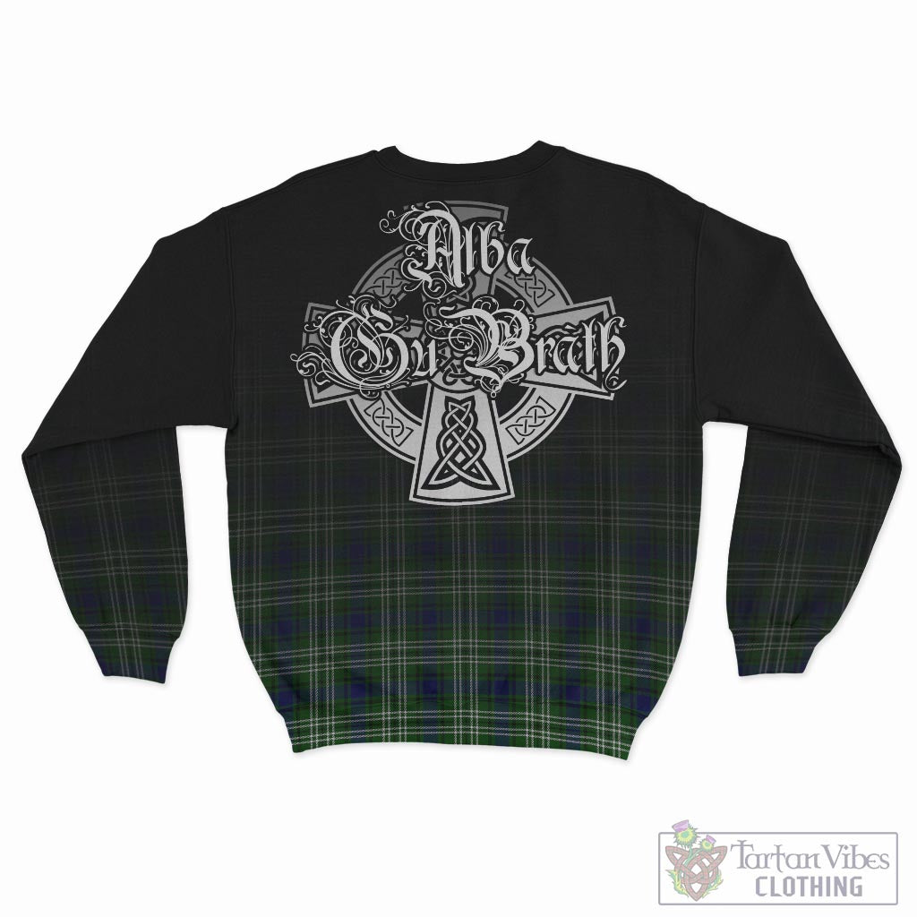 Haliburton Tartan Sweatshirt Featuring Alba Gu Brath Family Crest Celtic Inspired - Tartan Vibes Clothing