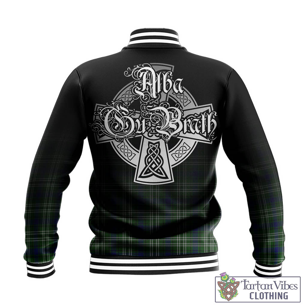 Haliburton Tartan Baseball Jacket Featuring Alba Gu Brath Family Crest Celtic Inspired - Tartan Vibes Clothing