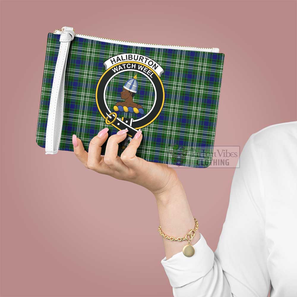Tartan Vibes Clothing Haliburton Family Crest Tartan Clutch Bag