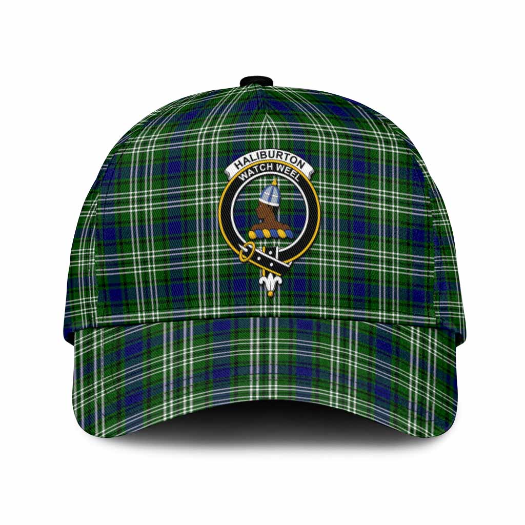 Haliburton Tartan Classic Cap with Family Crest