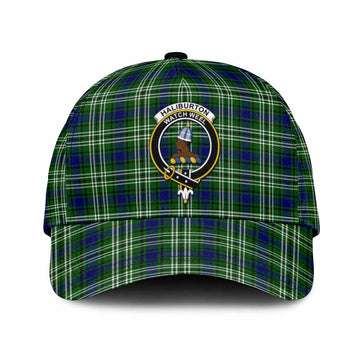 Haliburton Tartan Classic Cap with Family Crest