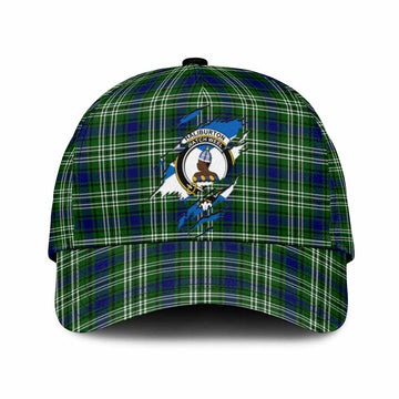 Haliburton Tartan Classic Cap with Family Crest In Me Style