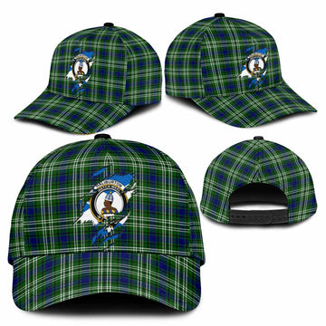 Haliburton Tartan Classic Cap with Family Crest In Me Style