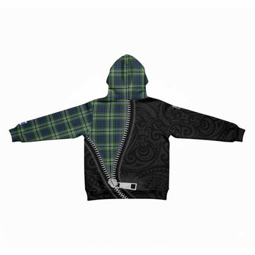 Haliburton Tartan Kid Hoodie New Zealand Pattern Unique Zipper Stylized