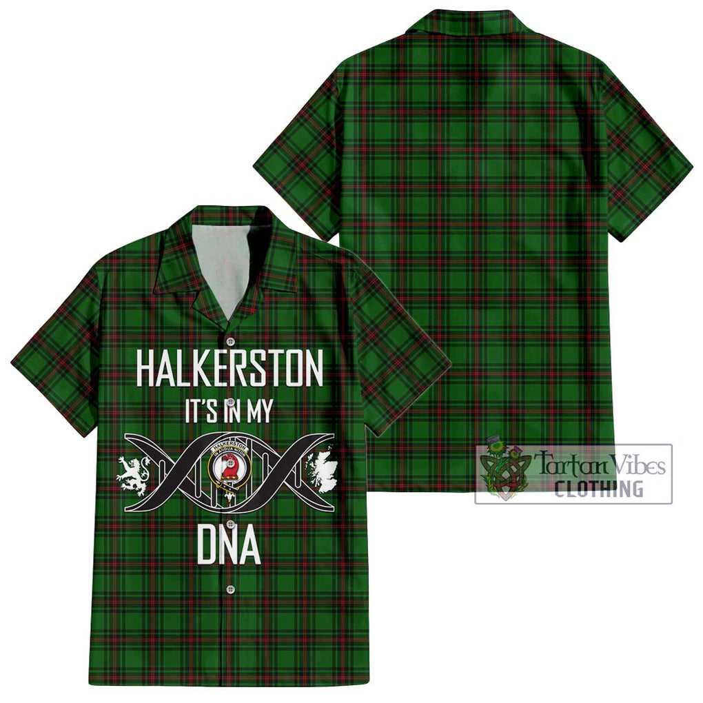 Halkerston Tartan Hawaiian Shirt with Family Crest DNA In Me Style Kid - Tartan Vibes Clothing